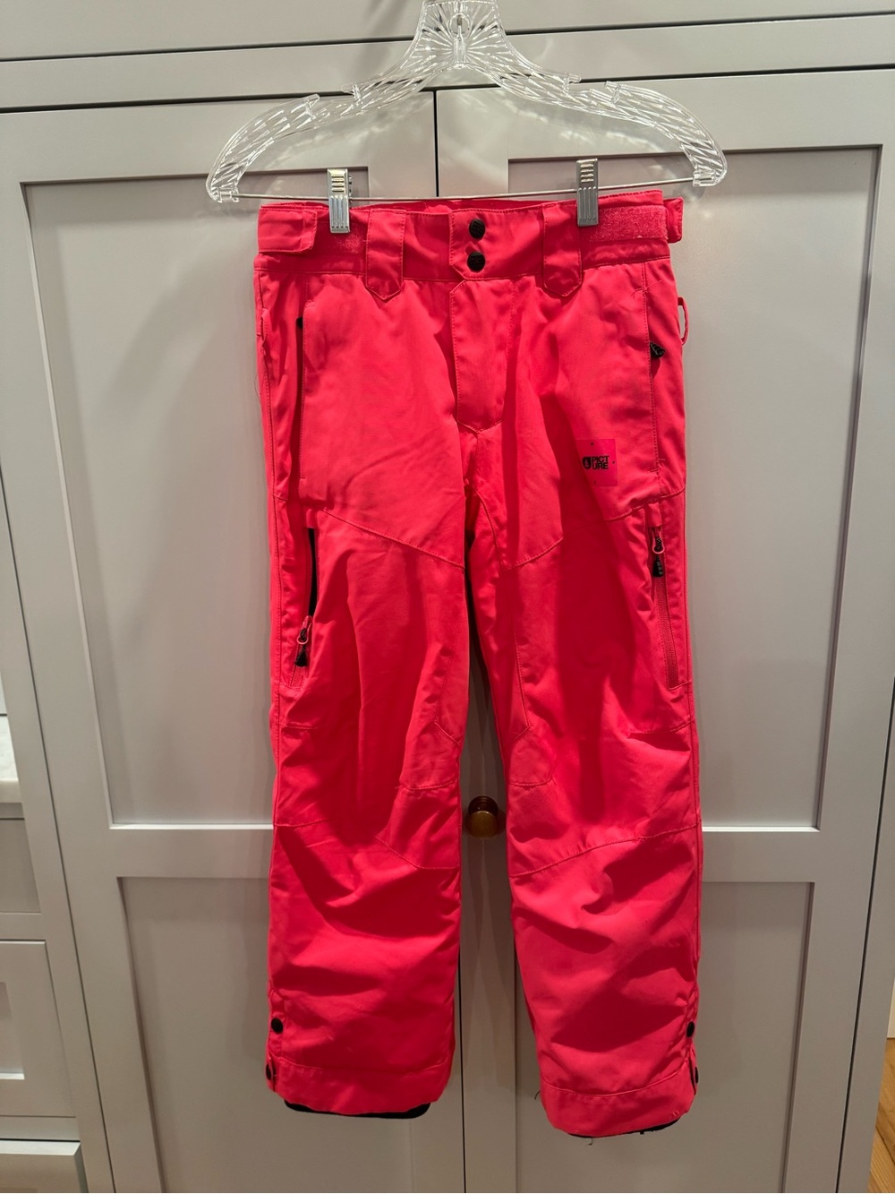 Picture organic Kids Neon Pink Snow Pants size 10